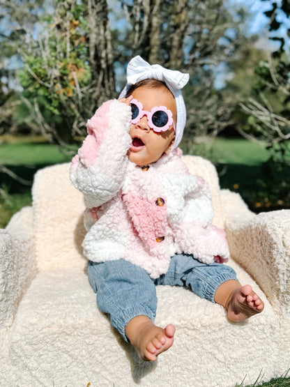 Pink and Plaid Sherpa Jacket