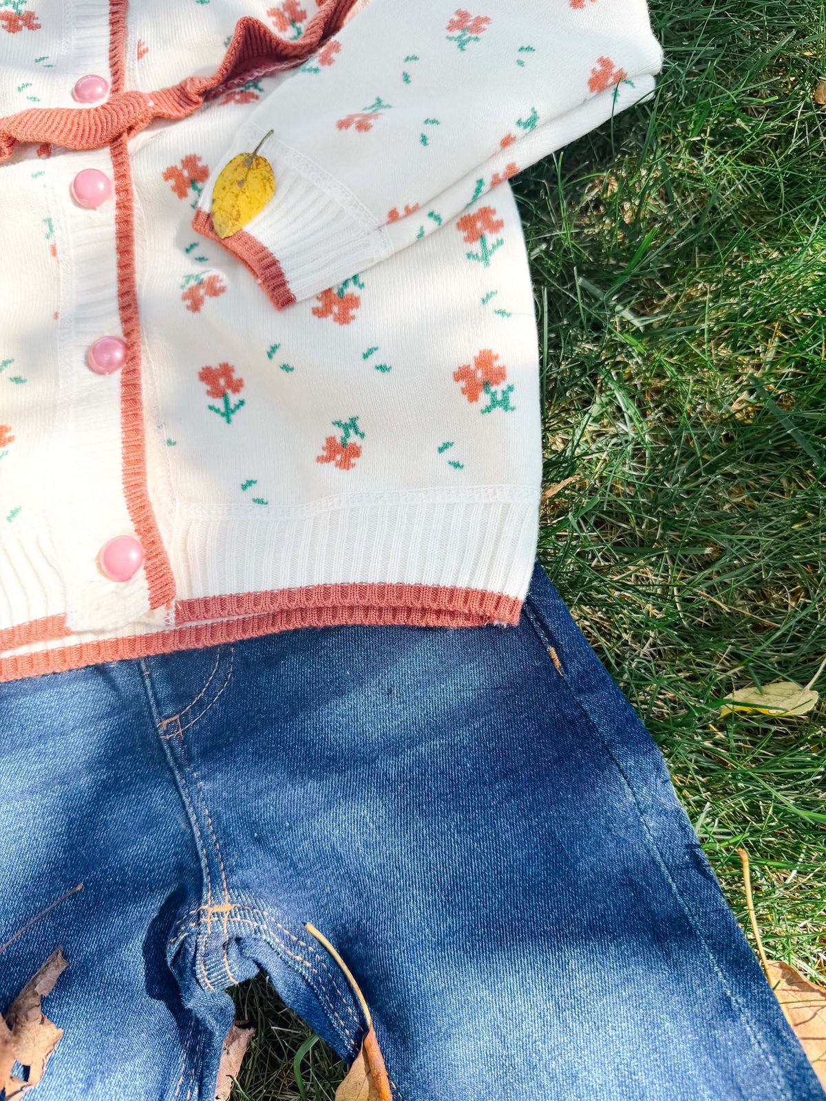 Vintage Floral Knit Button Up