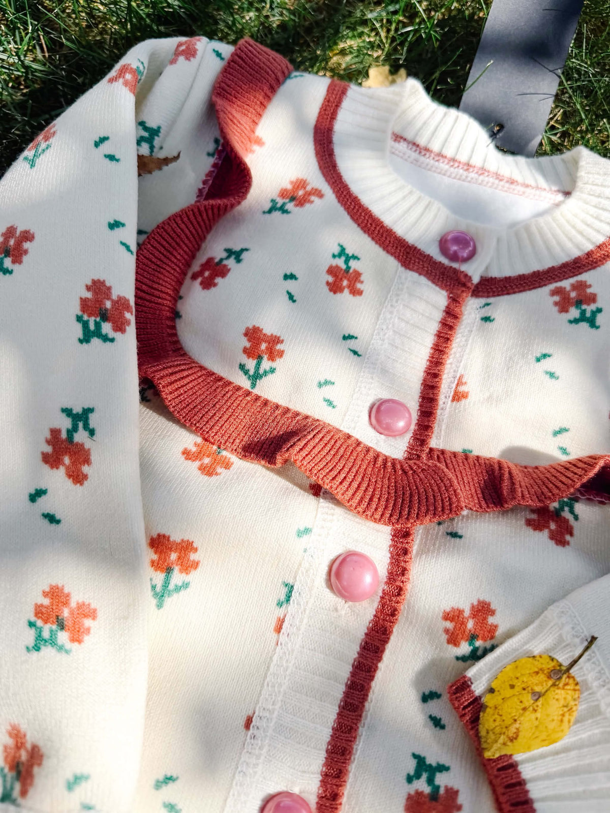 Vintage Floral Knit Button Up