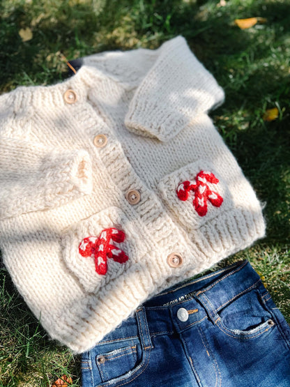 Candy Cane Cardigan Sweater
