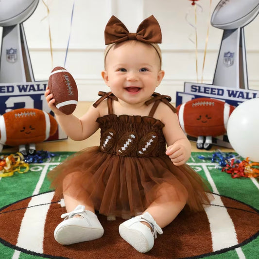 2 Piece Football Tutu Onesie