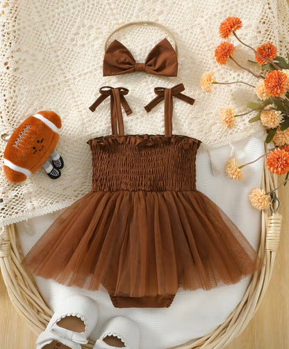 2 Piece Football Tutu Onesie