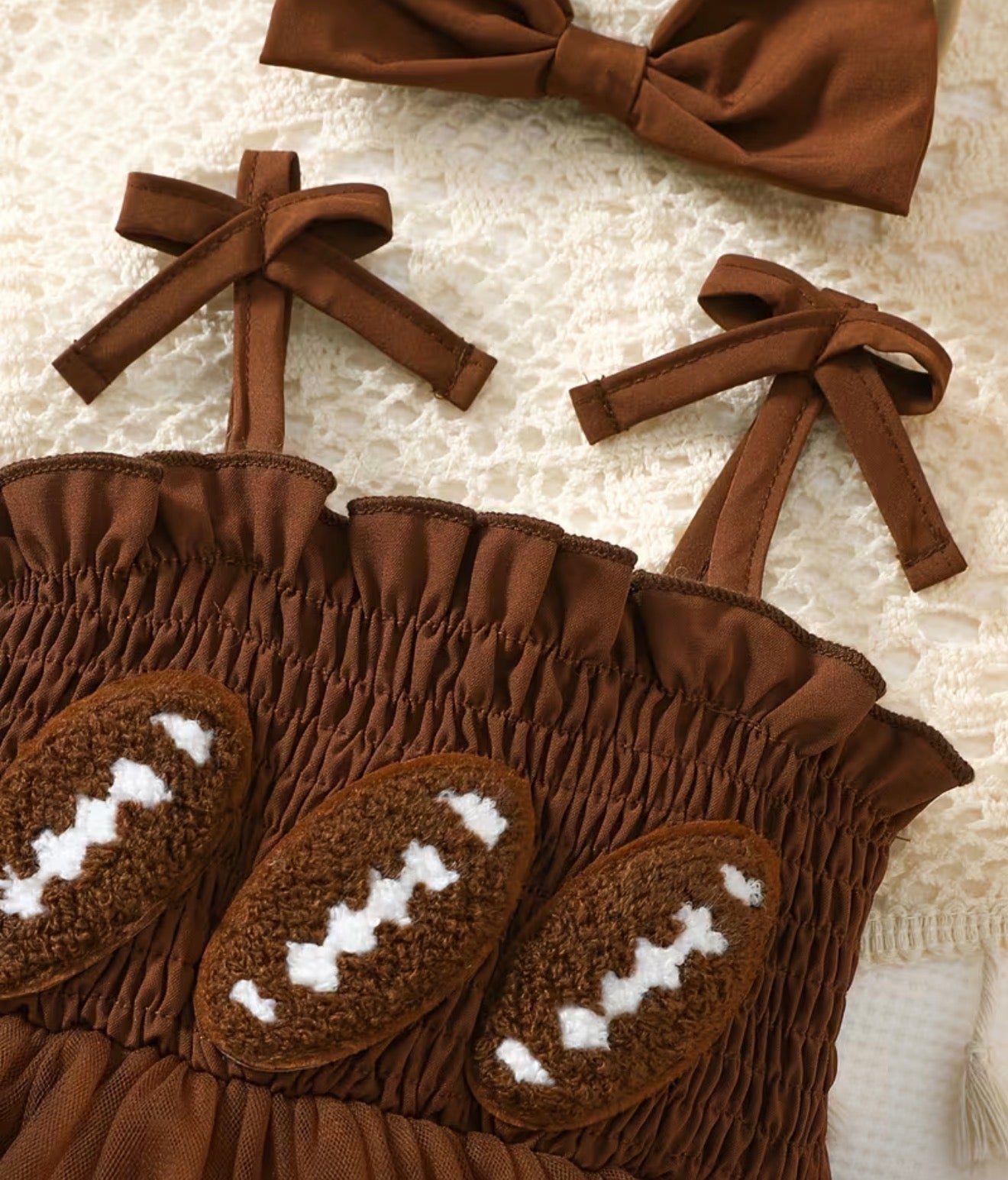 2 Piece Football Tutu Onesie