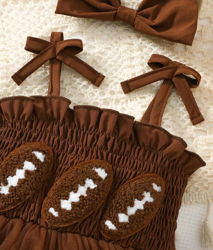 2 Piece Football Tutu Onesie