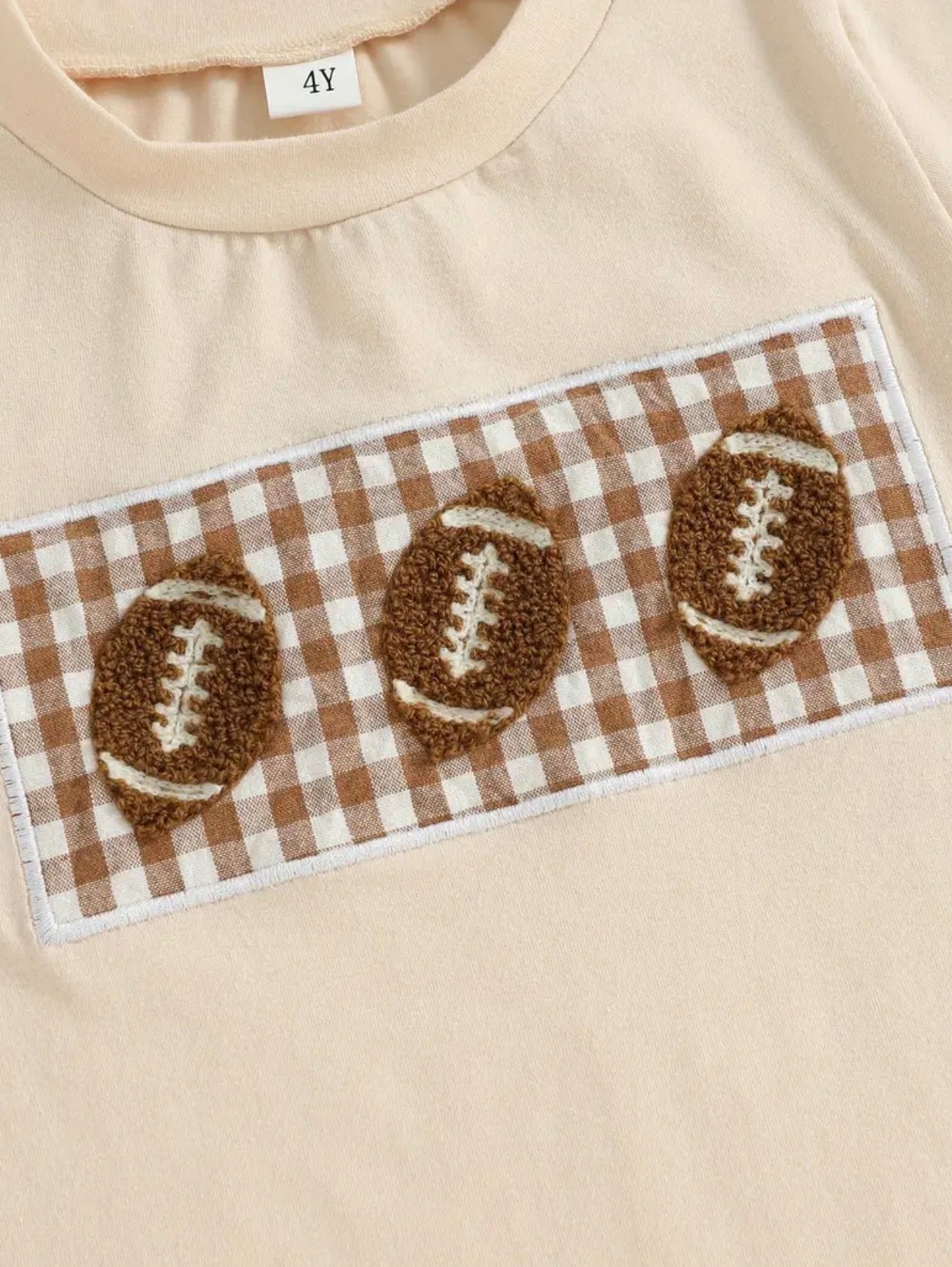 Plaid Football T-shirt + Shorts