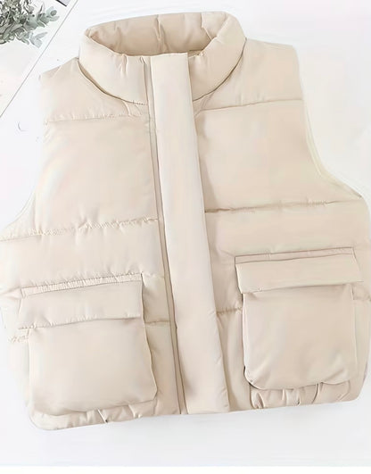Cream Puffer Vest
