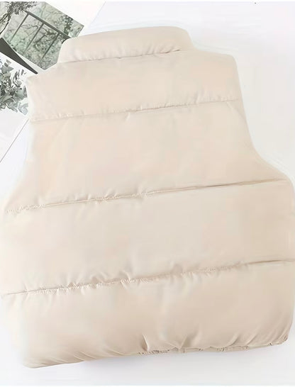Cream Puffer Vest
