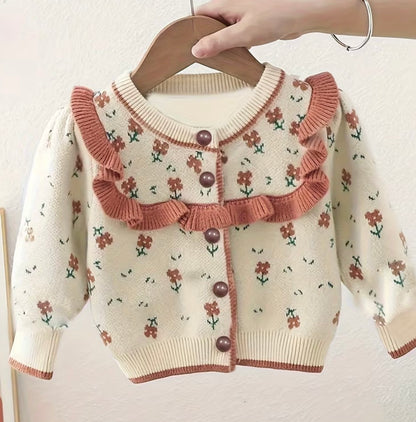 Vintage Floral Knit Button Up