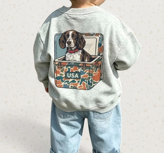 Camo Dog w/ Cooler Crewneck