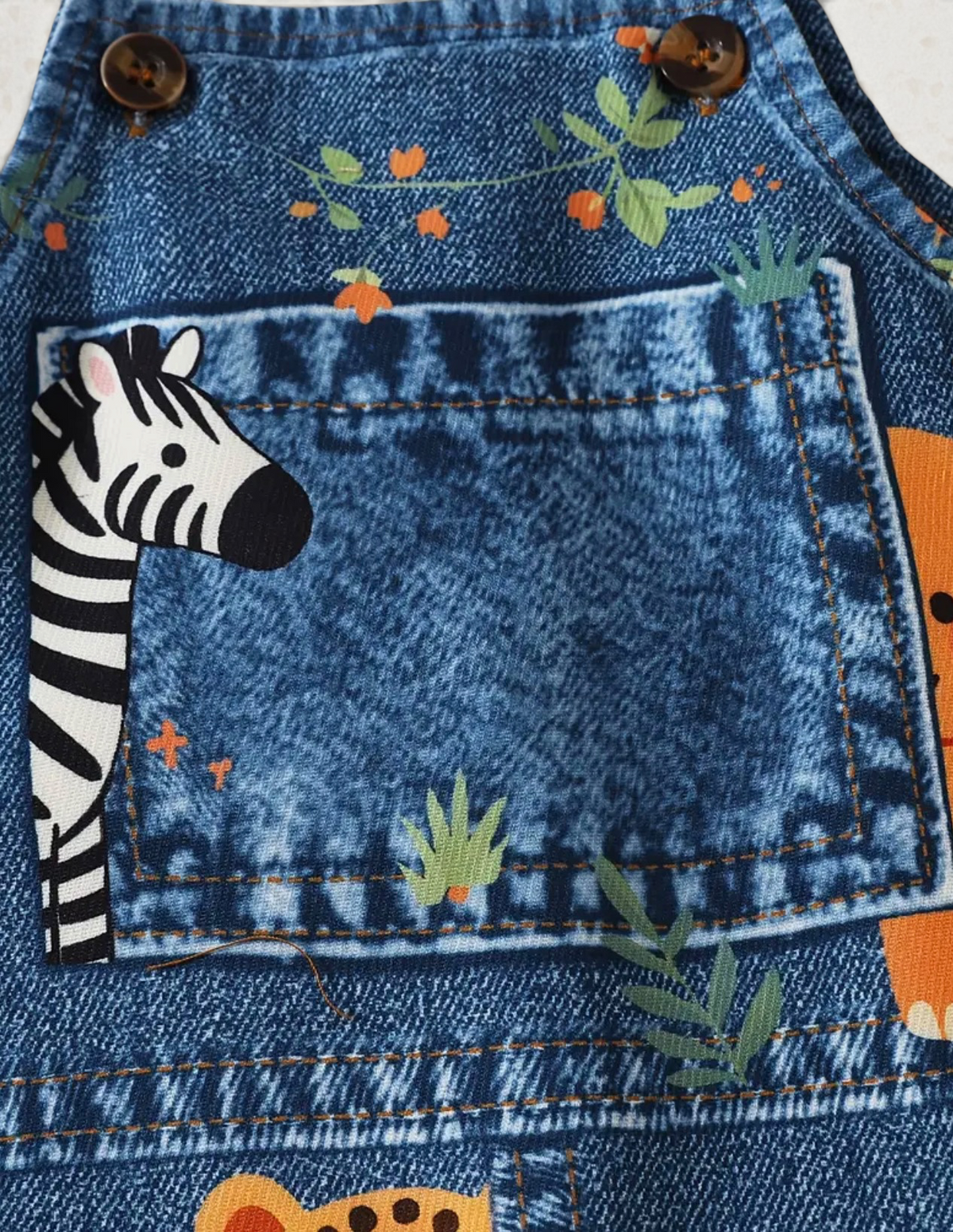 Zoo Animal Printed Overalls