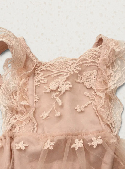 Mesh Lace Peach Bodysuit