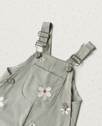 Pastel Embroidered Overalls