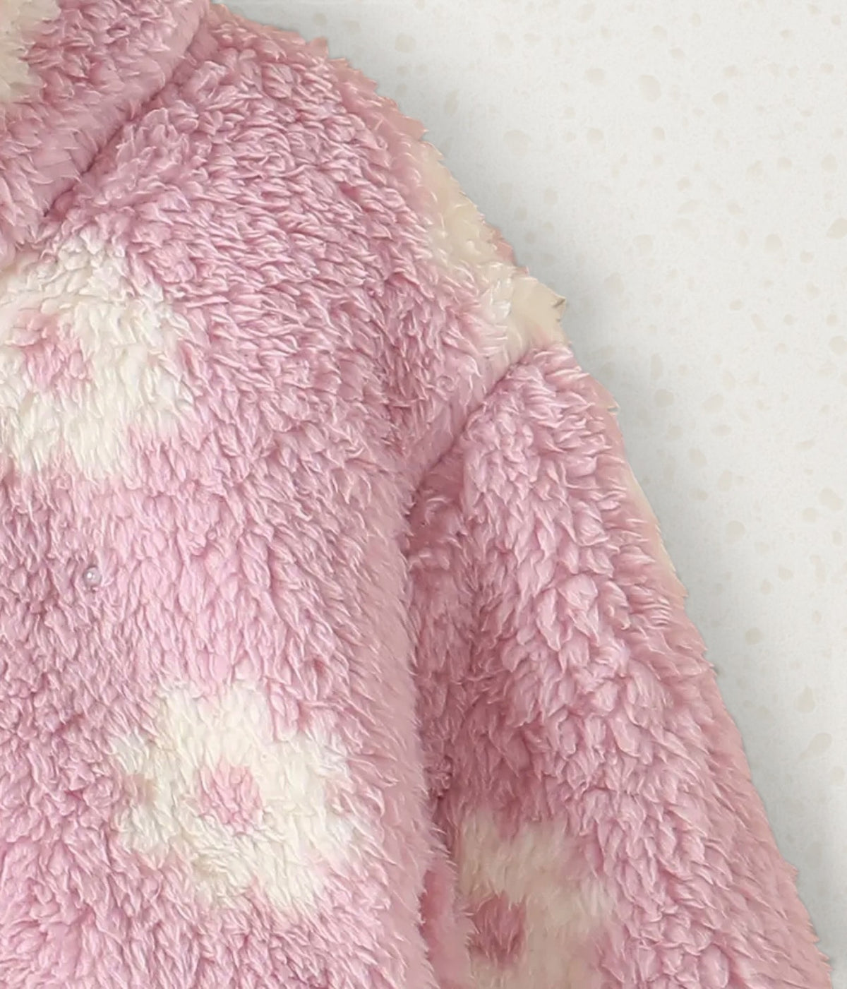 Plush Floral Zip Up