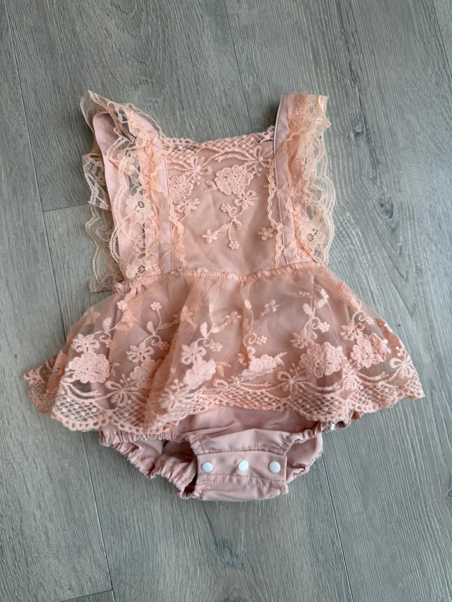 Mesh Lace Peach Bodysuit