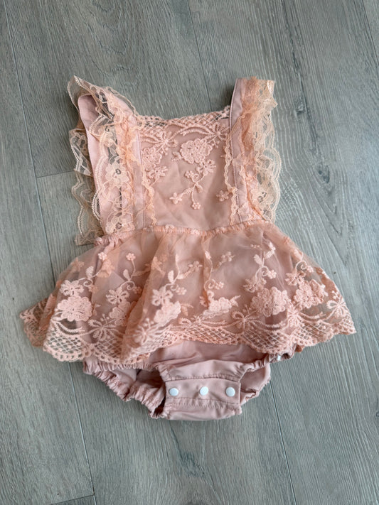 Mesh Lace Peach Bodysuit