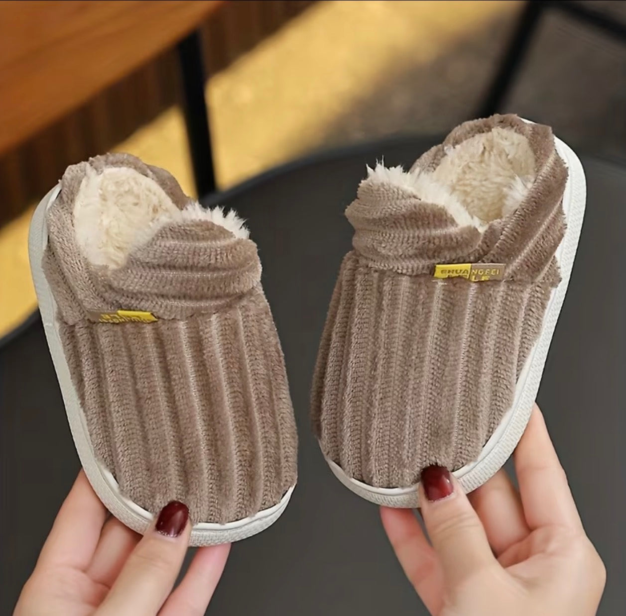 Tan Slip On's