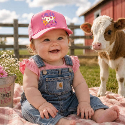 Baby Holy Cow Pink Snapback Trucker Hat