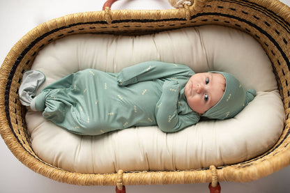 Arrow Print Knotted Newborn Baby Gown Pajamas