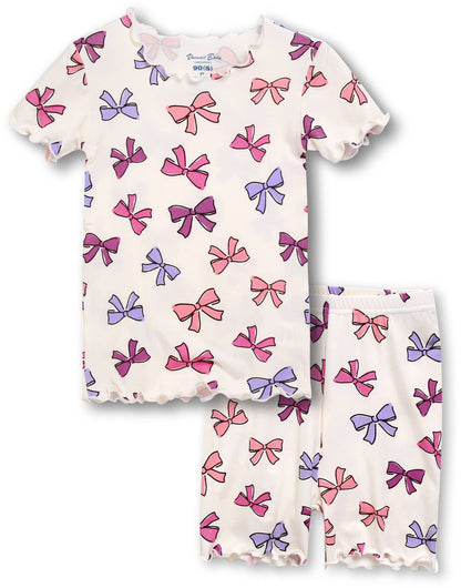 Shirring-Ribbon Bamboo Short Sleeve PJs