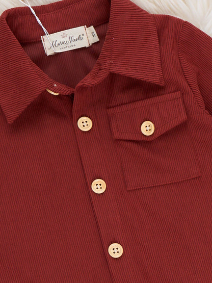 Classic Button-Up Burnt Orange