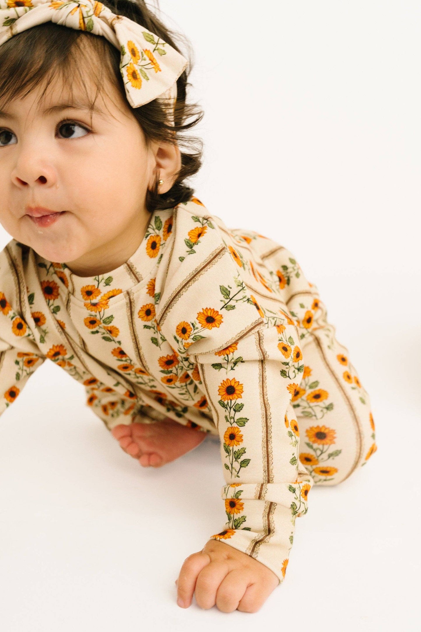 Sunflower Stripe Crewneck Set