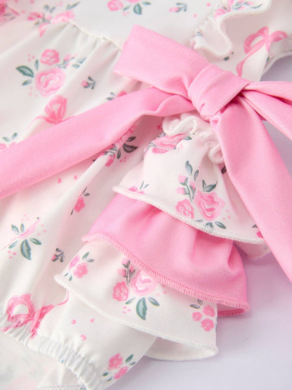 Floral Baby Girls Ruffle Romper