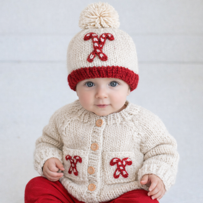 Candy Cane Cardigan Sweater