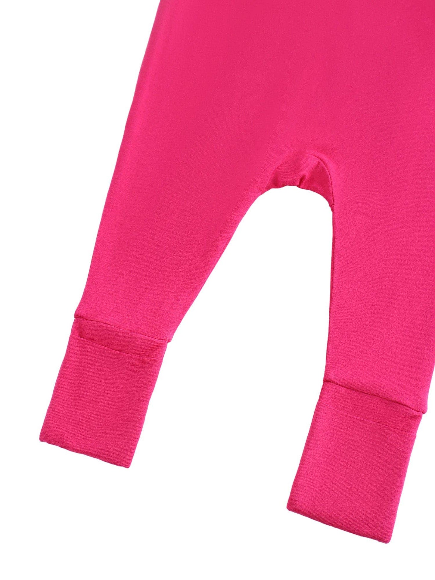 Hot Pink Bamboo Baby Convertible Zippy Romper