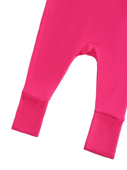 Hot Pink Bamboo Baby Convertible Zippy Romper