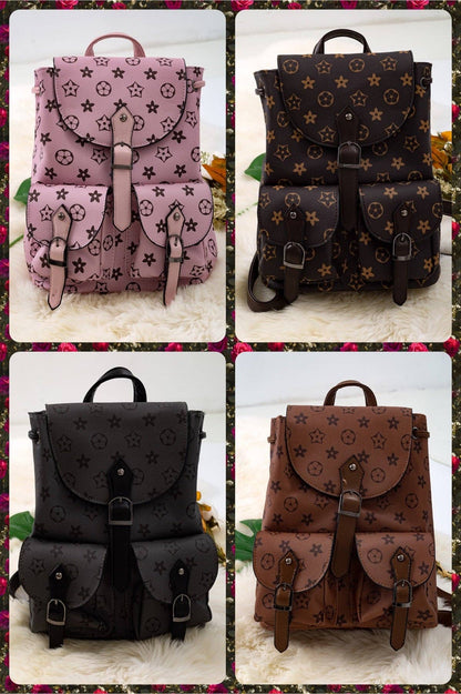 LV Inspired pleather kids backpack
