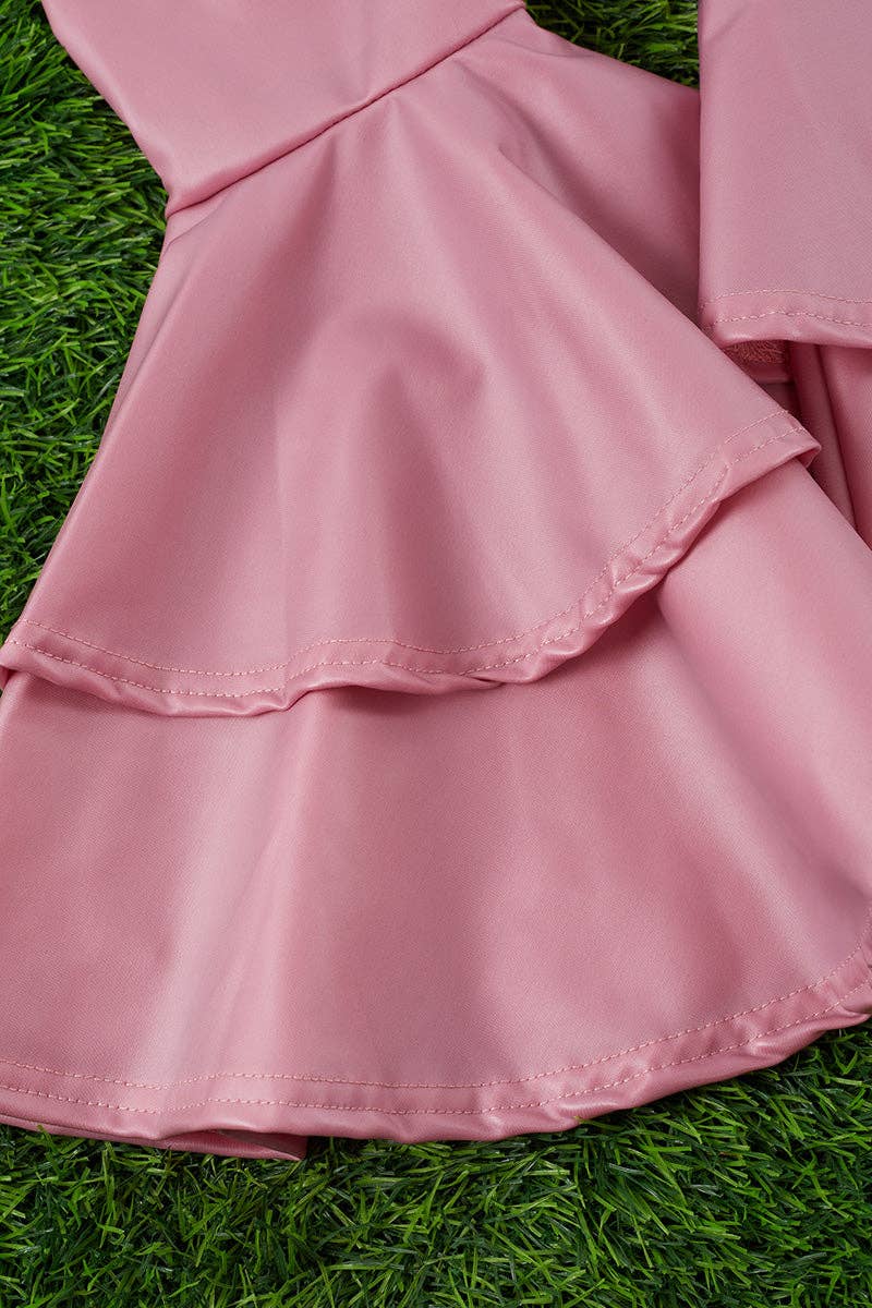 Blush double layer bell bottoms