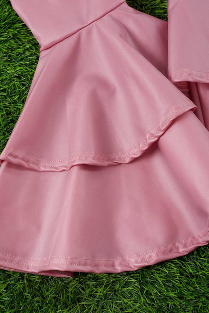 Blush double layer bell bottoms