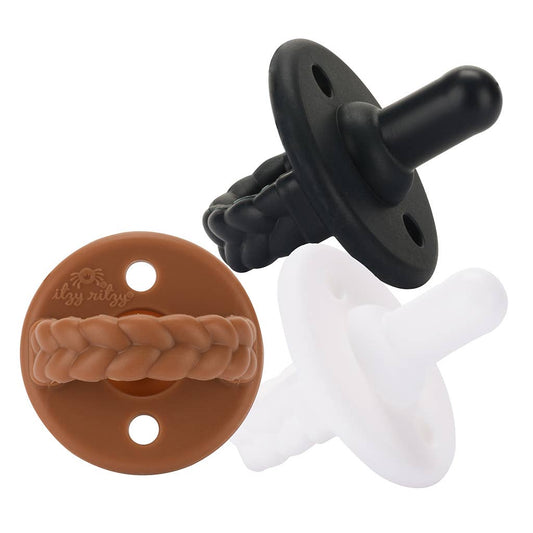 Sweetie Soother™ Silicone Pacifier|Set of 3|Coffee & Cream