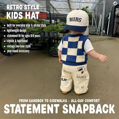 Kids/Baby Vintage Hat - Bubs (Navy/Beige)