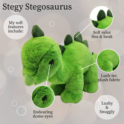 World's Softest Baby 16 inch - Green Stegosaurus Stuffed Toy