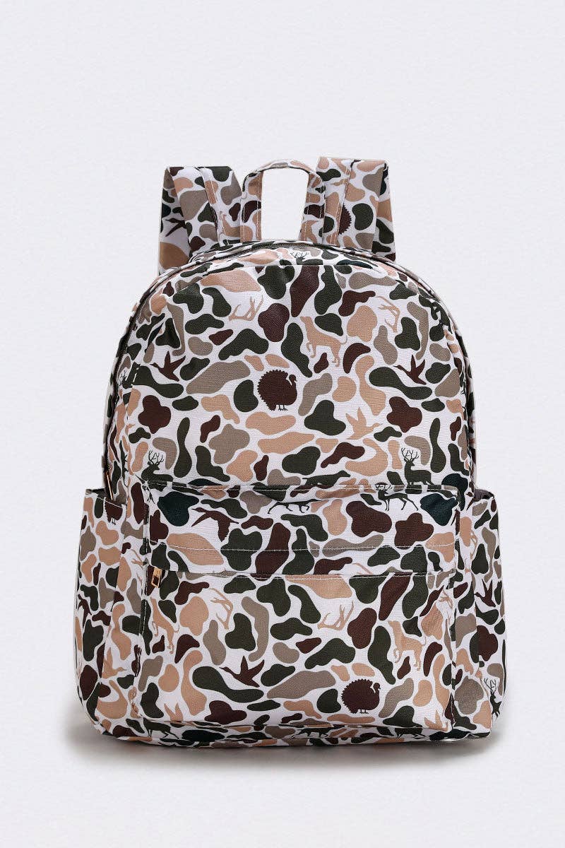 Deer Hunting Print Kids Backpack