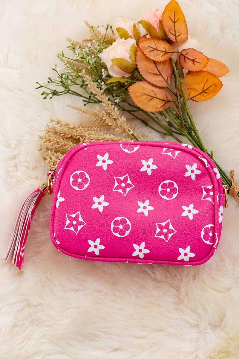 Fuchsia Inspired LV purse w\ wide strap