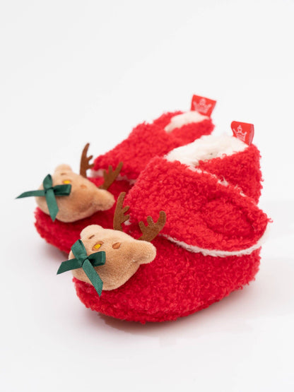 Soft Christmas Baby Booties