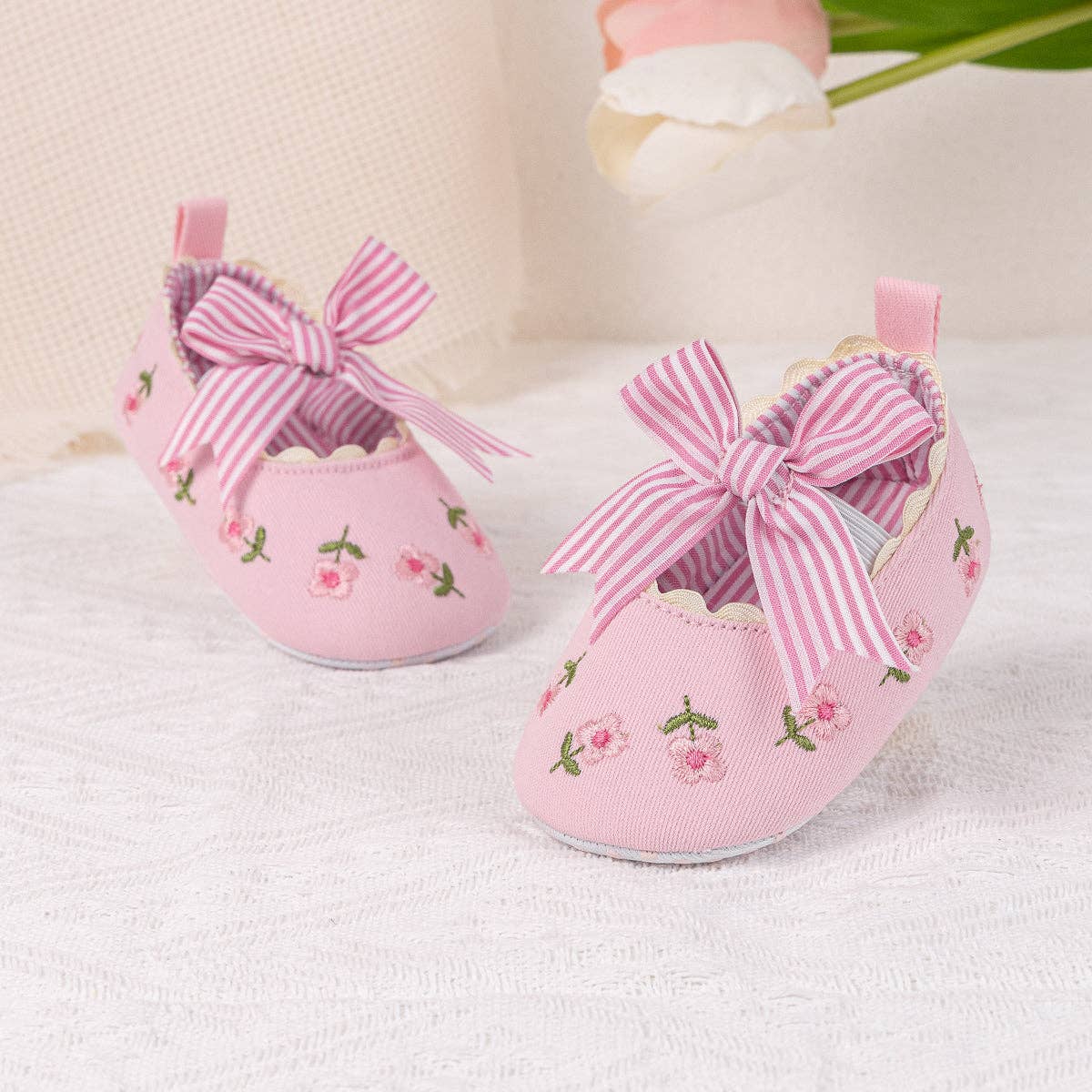 Embroidered Girls Baby shoes