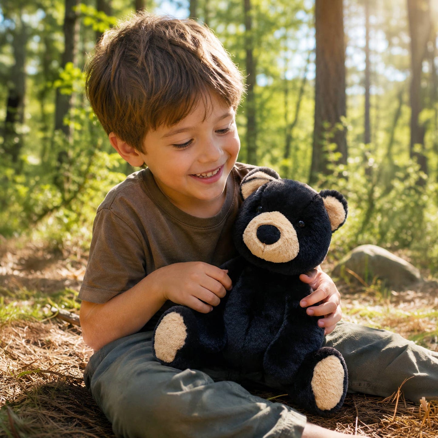 World Softest Plush Lushee 16 inch - Rumbles Black Bear