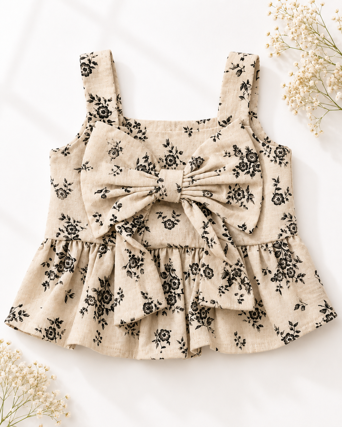 Bow Front Top - Sepia Garden