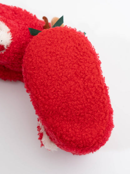 Soft Christmas Baby Booties