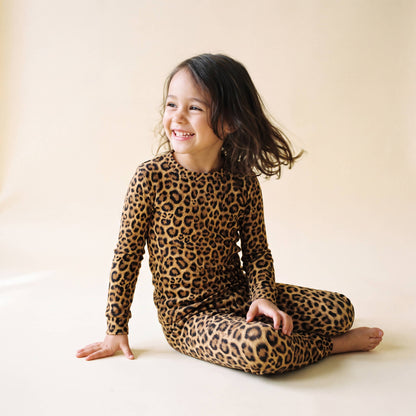 Leopard Bamboo Long Sleeve PJ Set