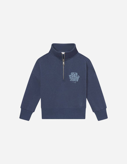 "Our World Needs Jesus" | Kids Half-Zip