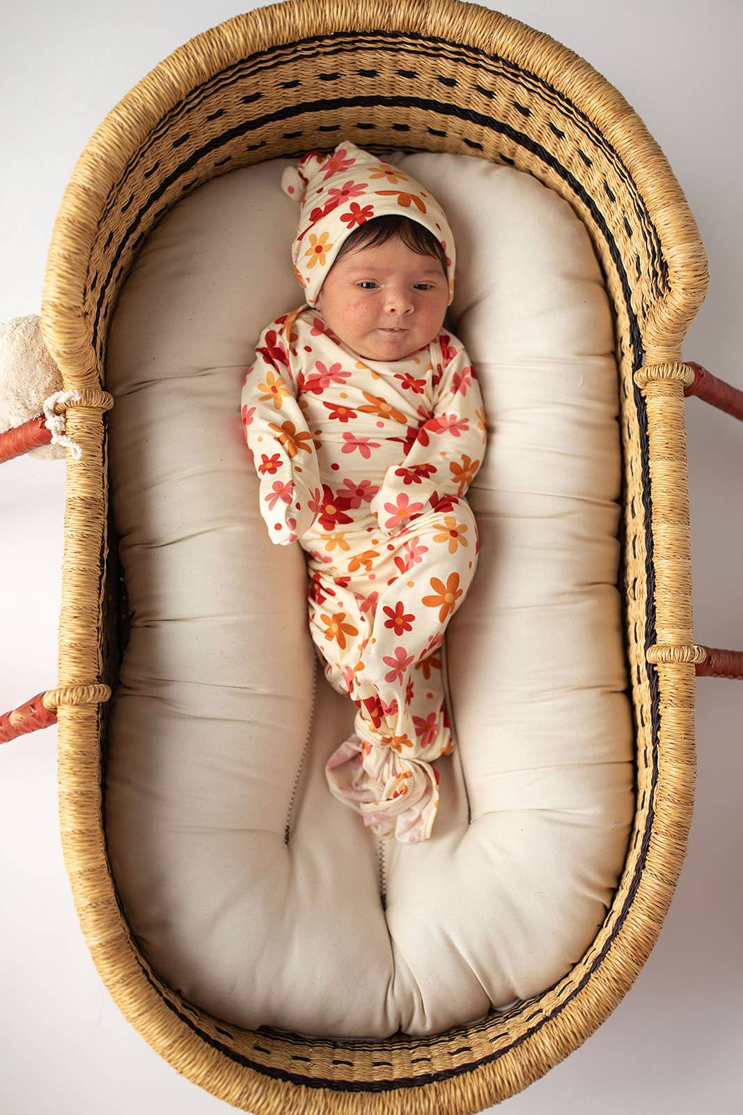 70s Groovy Flower Knotted Baby Gown