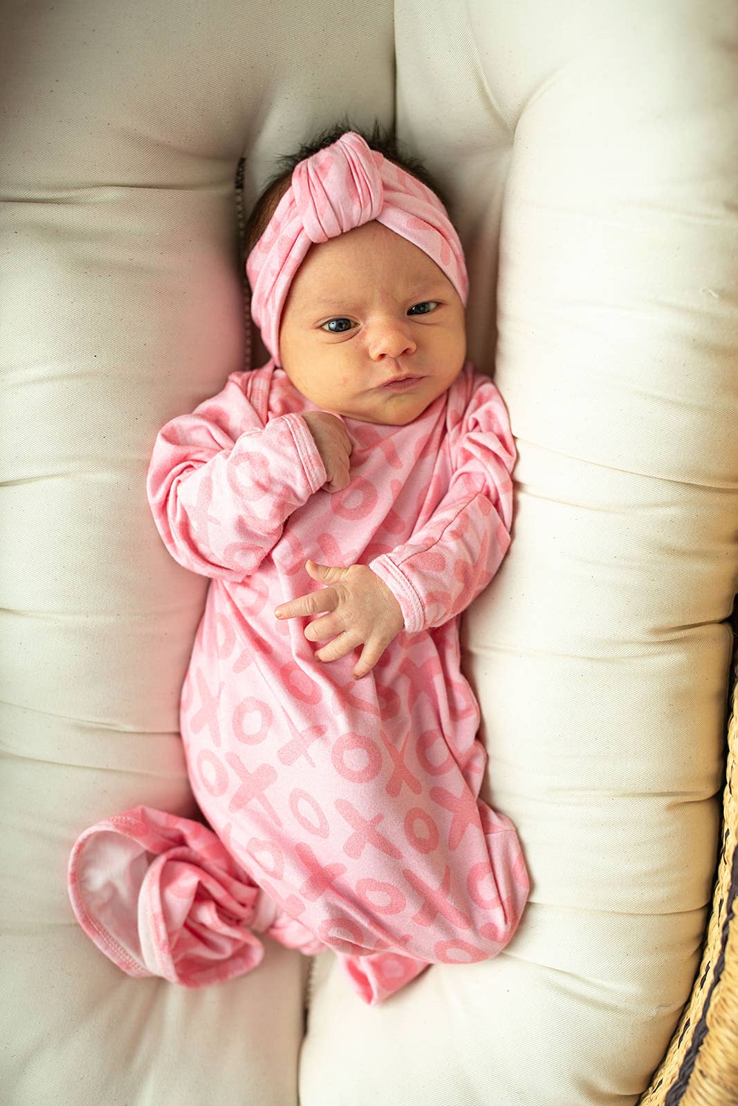 XOXO Love Knotted Newborn Baby Gown
