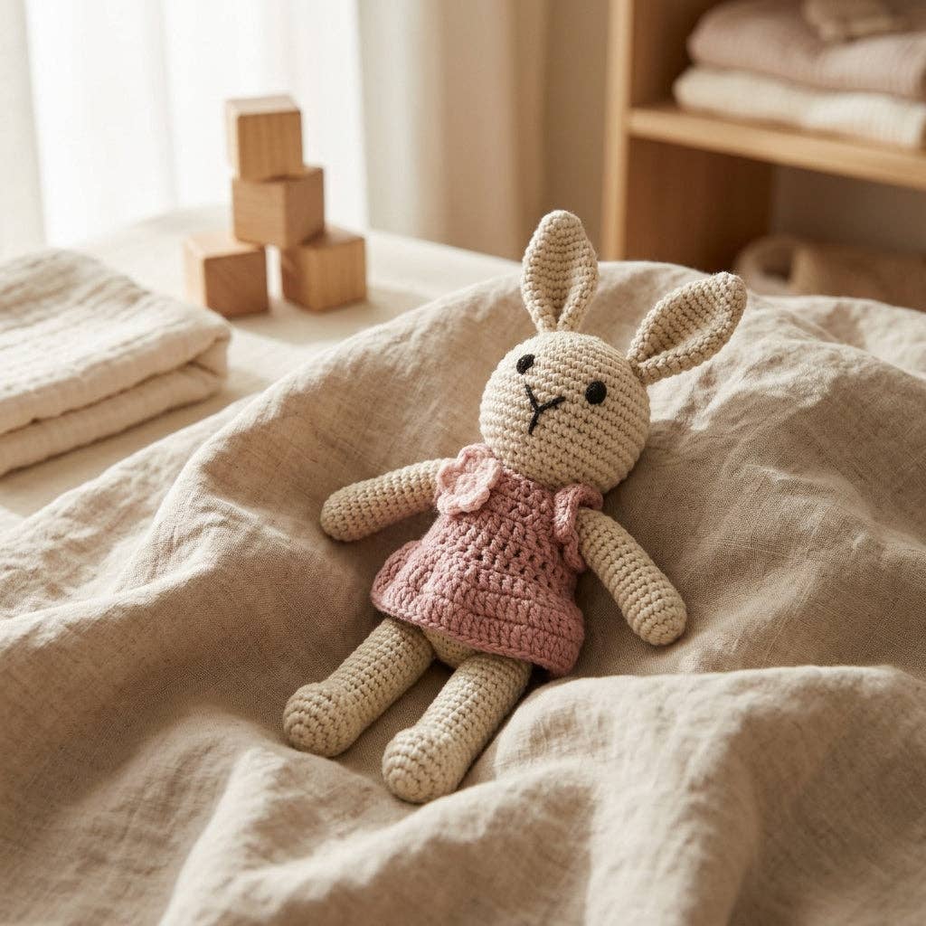 Lullaby Stitch | Bunny Rattle - Girl