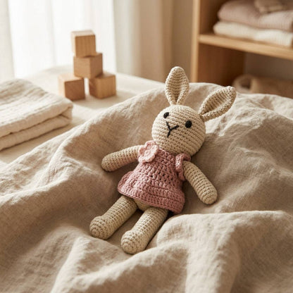 Lullaby Stitch | Bunny Rattle - Girl