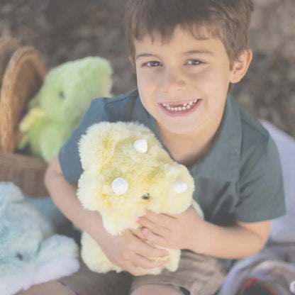 World's Softest Plush Huggee 11inch- Baby Yellow Triceratops