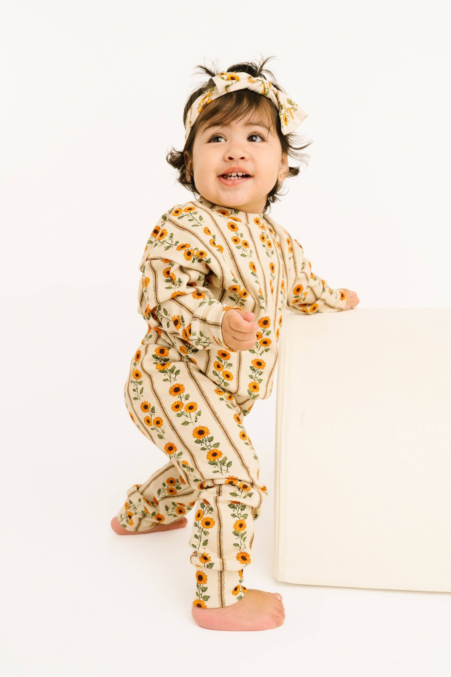 Sunflower Stripe Crewneck Set